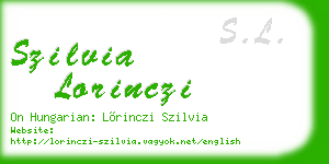 szilvia lorinczi business card